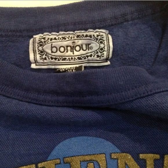 Vintage Bonjour Short Sleeve Sweatshirt - Picture 3 of 4